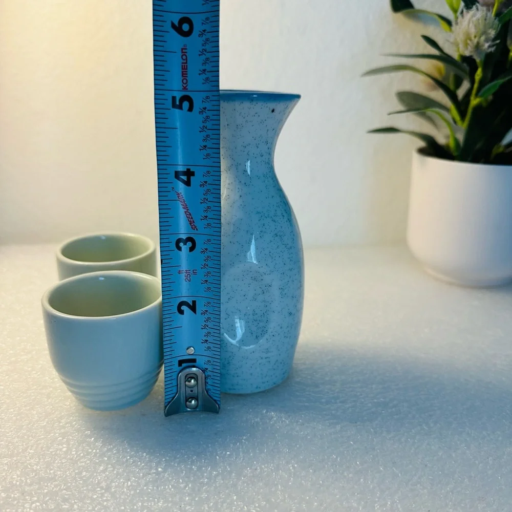 Contemporary Japanese Porcelain Sake Bottle/ No Markers Mark set of 3